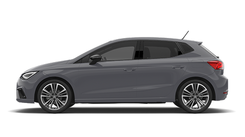 SEAT Ibiza in grau in Seitenansicht