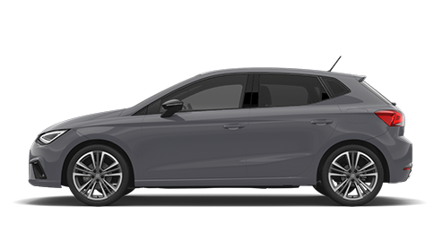 SEAT Ibiza in grau in Seitenansicht