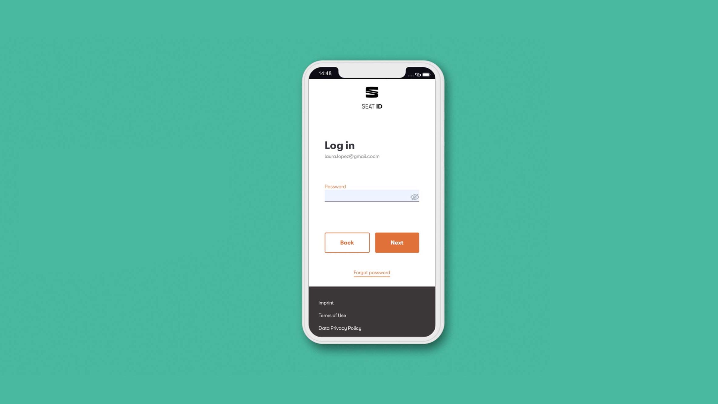 Hier wird der Anmeldeprozess der SEAT Connect App angezeigt 