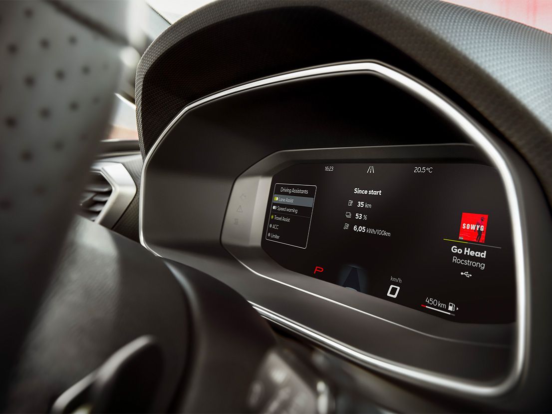 Innenansicht des SEAT Leon mit digitalem Cockpit