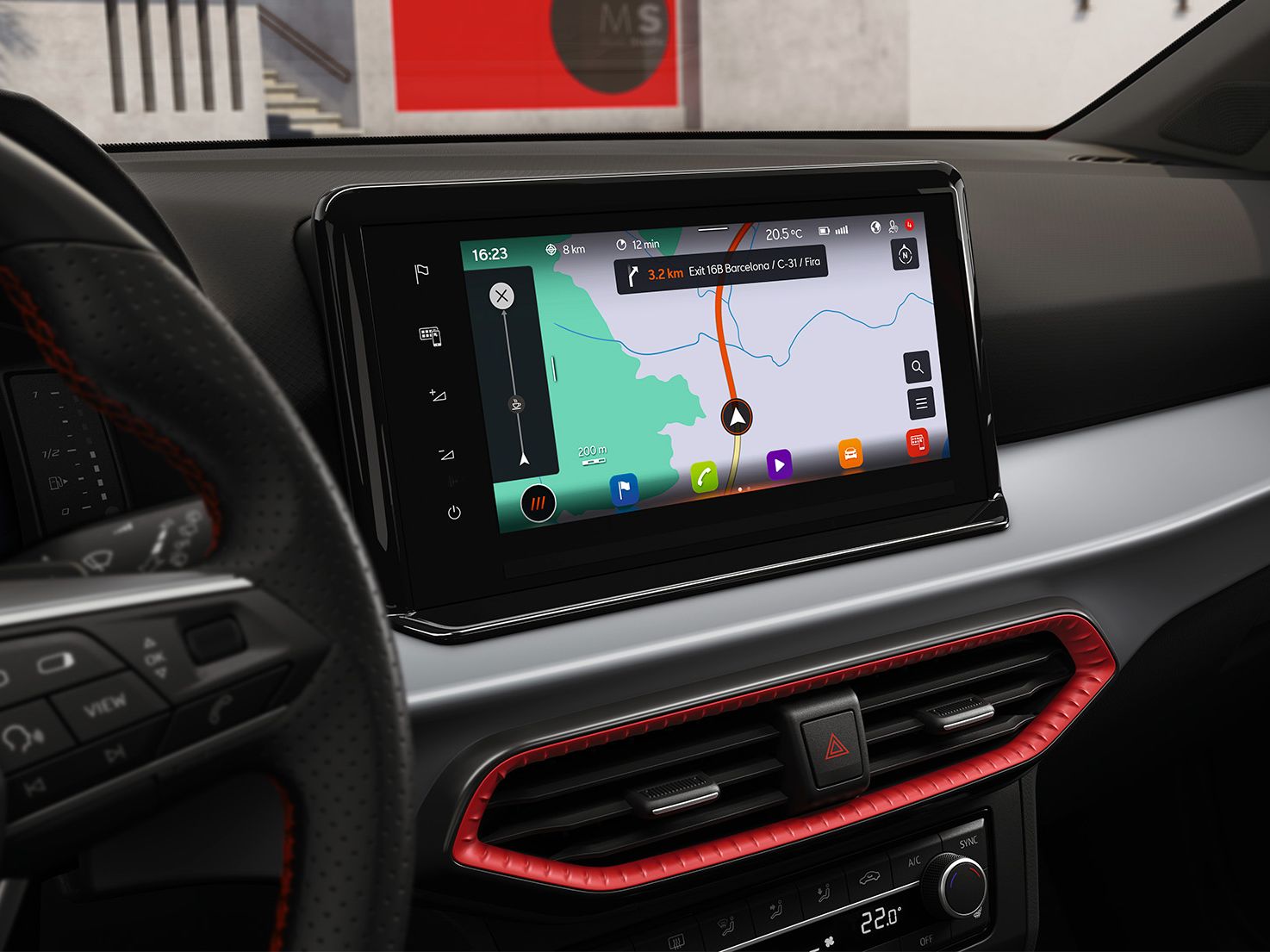 SEAT Ibiza Innenraum mit Navigationssystem