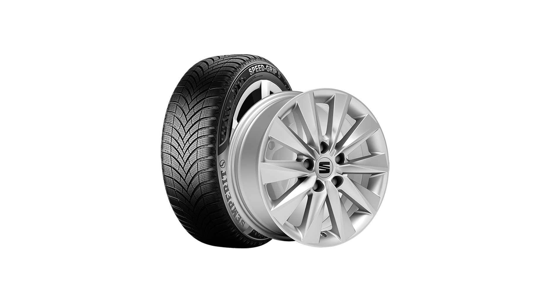 SEAT Winterkompletträder Design 16 Zoll Silber für den SEAT Ateca.