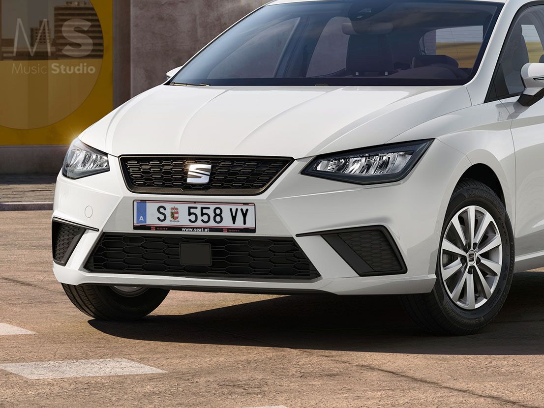 SEAT Ibiza Reference in weiß Frontansicht