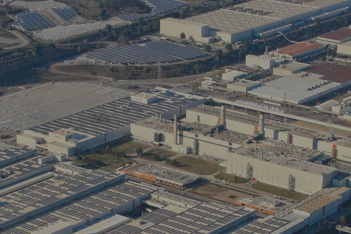 SEAT Produktionsgebäude aus der Vogelperspektive